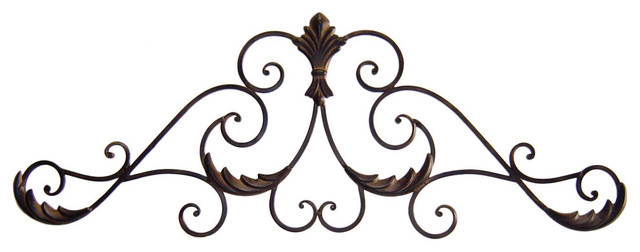 Metal Wall Scroll metal scroll wall swag, 32" - mediterranean - metal wall art - Metal Wall Scroll metal scroll wall swag, 32" - mediterranean - metal wall art -