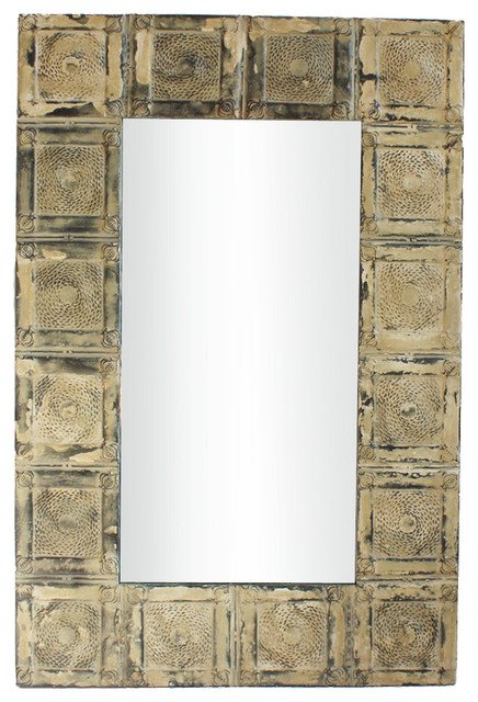 Tin Ceiling Mirror Rustic Wall Mirrors By Design Mix Furniture