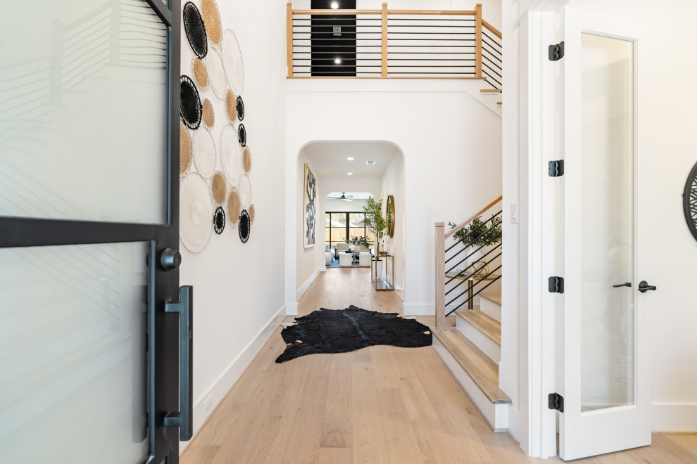 Inspiration for a transitional entryway remodel in Houston