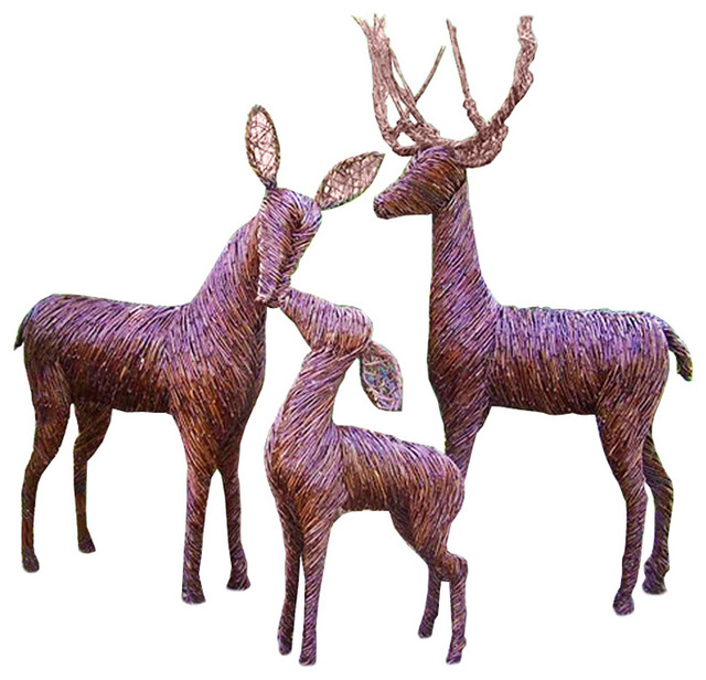 Lifesize Sculpted Gvine Deer Rustic Outdoor Holiday Lifesize Sculpted Gvine Deer Rustic Outdoor Holiday Decorations By Deerly