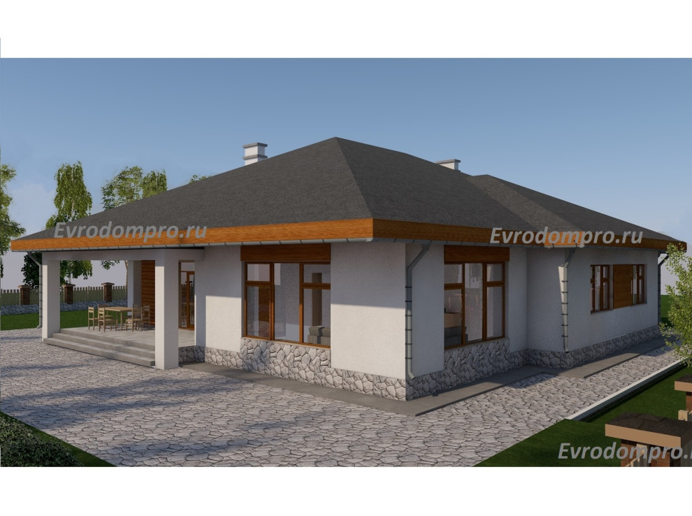 Проект дома в американском стиле R-74