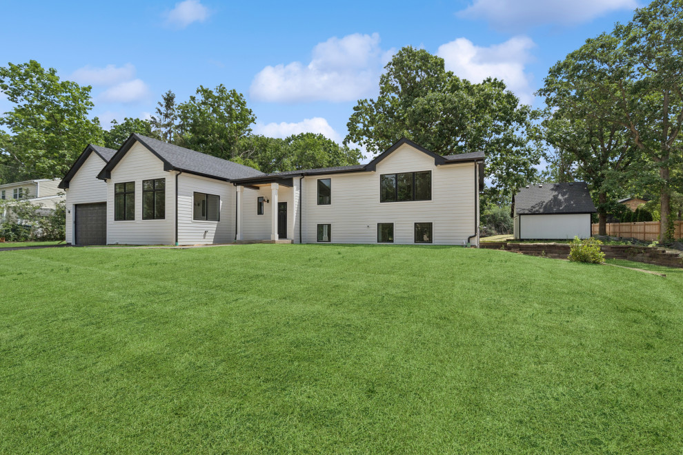 Expansive Backyard & Refined Modern Farmhouse Exterior