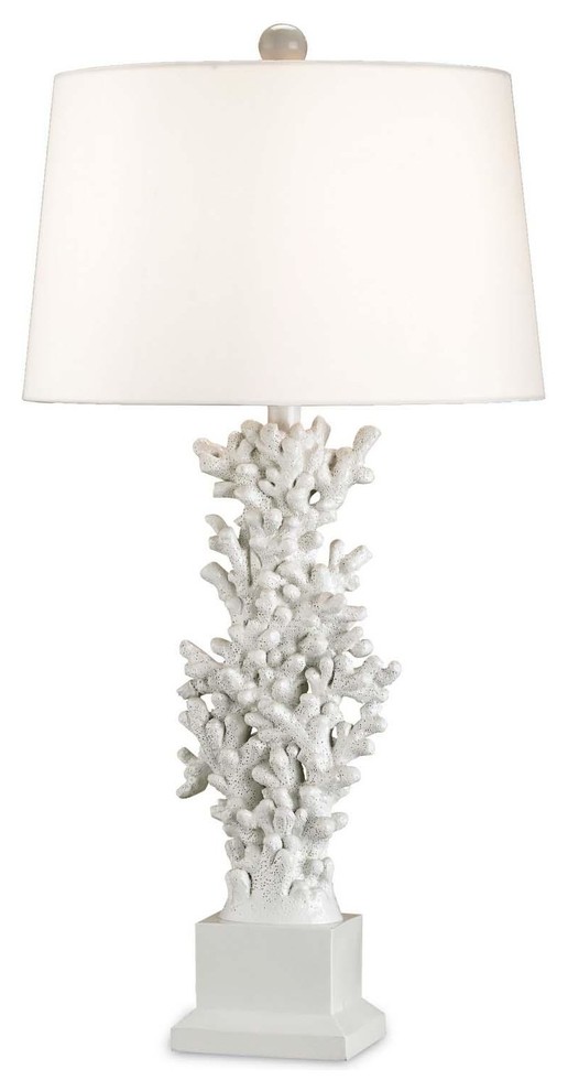 Currey & Company Alicante Table Lamp in Glossy White