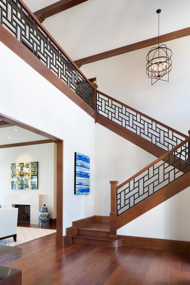 Photo of a transitional staircase in Miami.