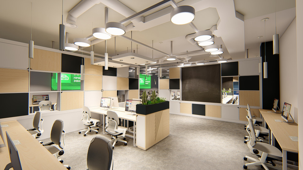 Концепция интерьеров офиса телекомпании НТВ