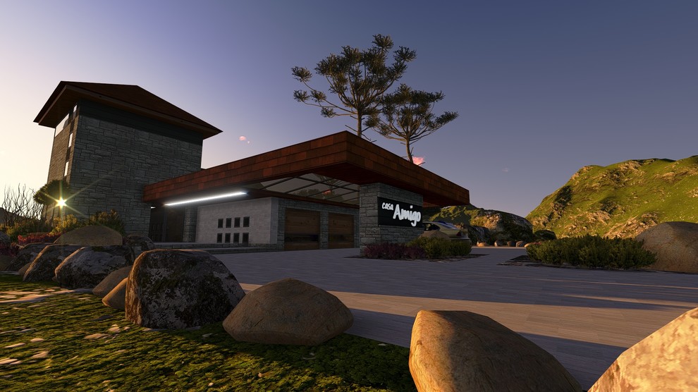 Дом на склоне