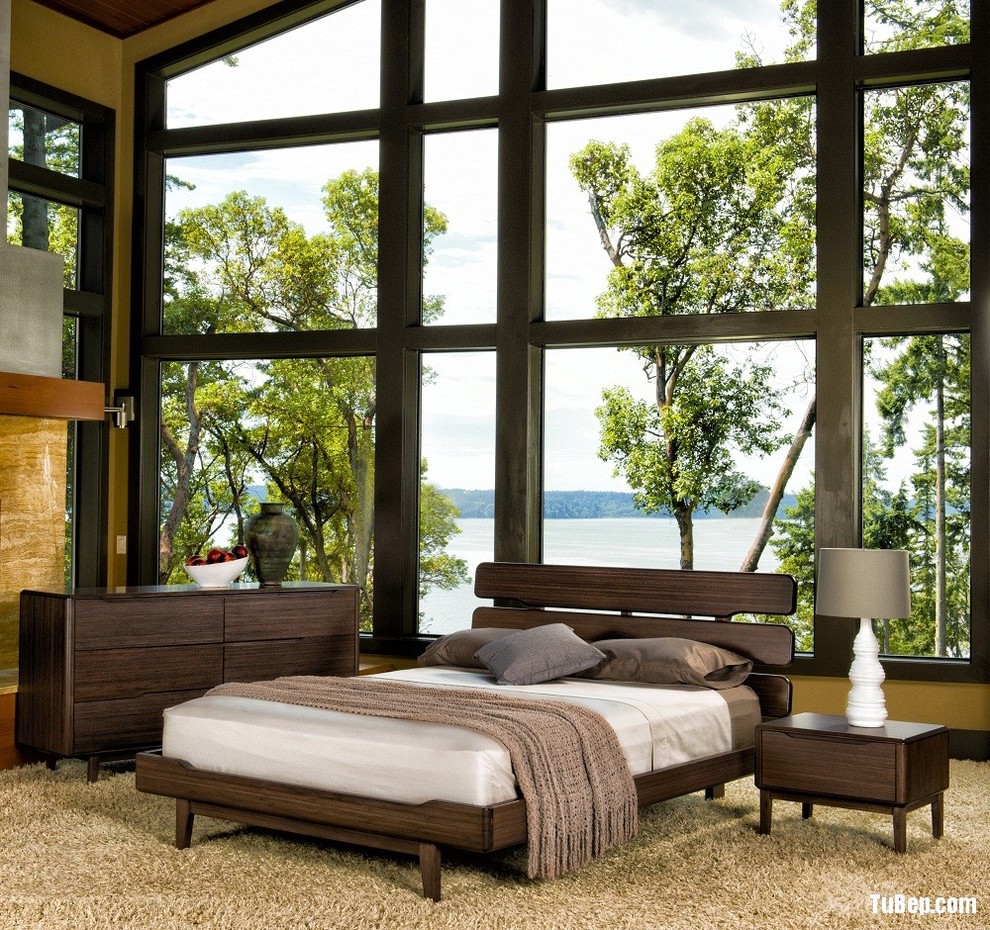 This is an example of a midcentury bedroom in New York.