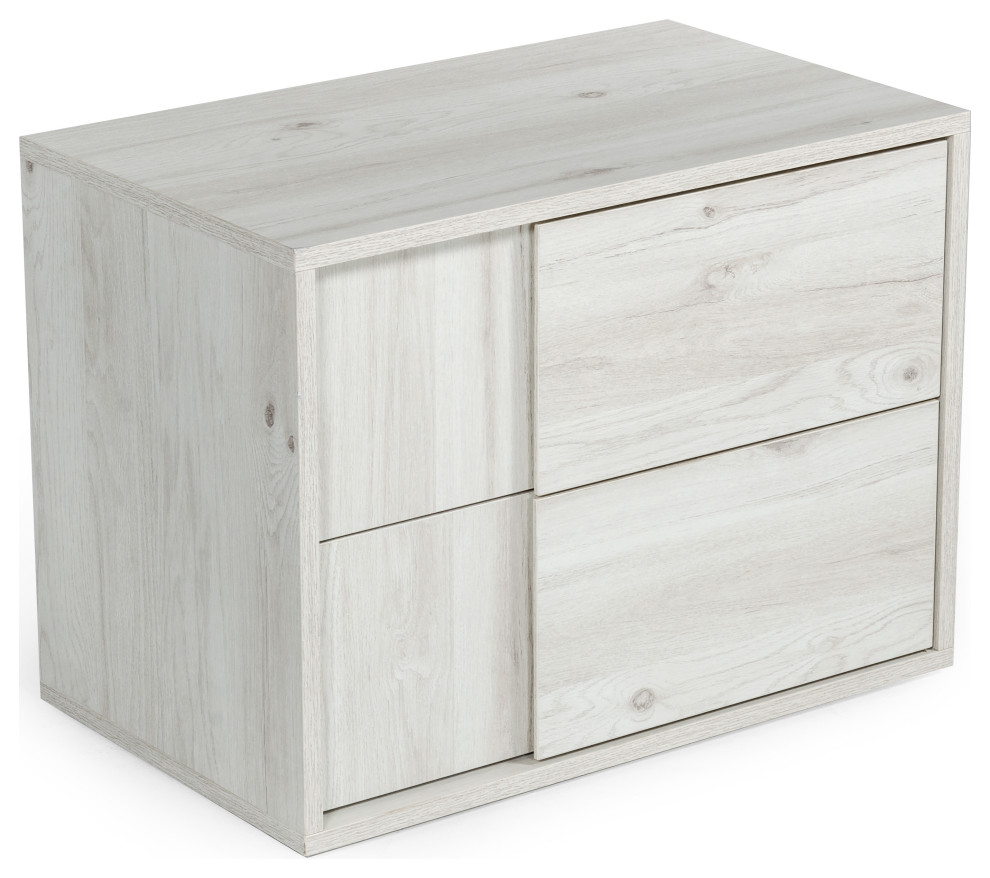 Nova Domus Asus Italian Modern White Washed Oak Nightstand Contemporary Nightstands And Bedside Tables By Vig Furniture Inc