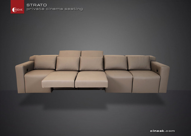 Media Room Sectional Sofa by Cineak. >> Strato