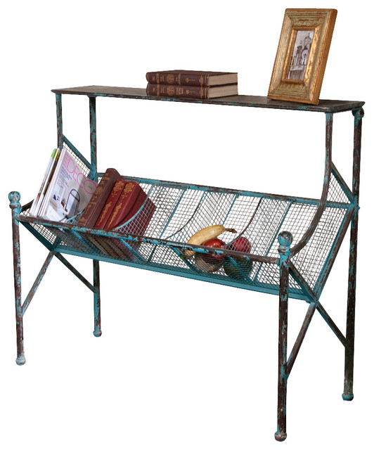 Generosa Iron Bookshelf Table Contemporary Side Tables And End