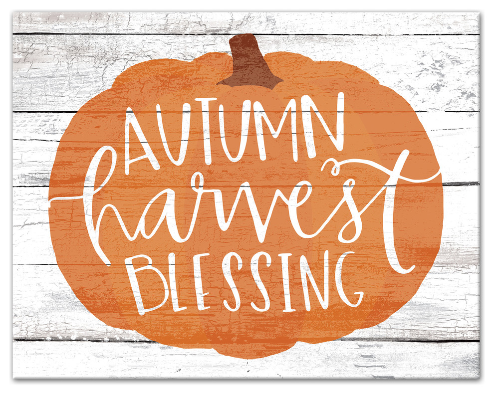 Autumn Harvest Blessing Print on Canvas - Farmhouse - Prints And ...