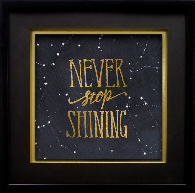 Starry Words Iii V 3 Gold Foil On Black Paper 17 X17 Starry Words Iii V 3 Gold Foil On Black Paper 17 X17