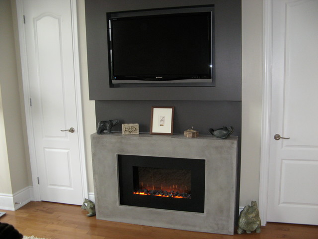 Modern Electric Fireplace Modern Family Room Toronto By