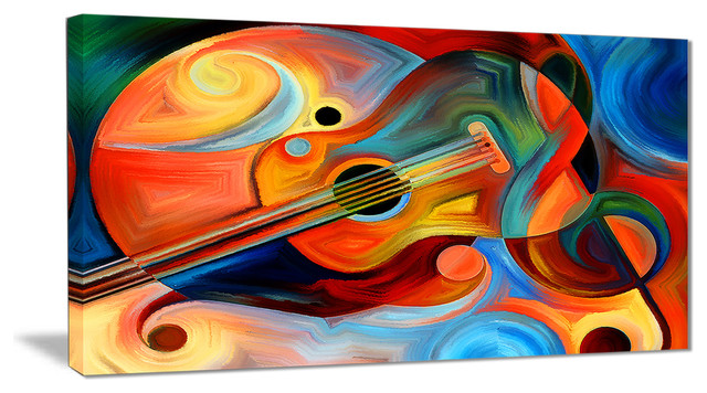 Abstract #7 Rhythm Music 31 x 24 Purple Rain Prince Fantasy Modern Kandinsky Bohemian Picasso Acrylic on wood Original Painting Print DDL