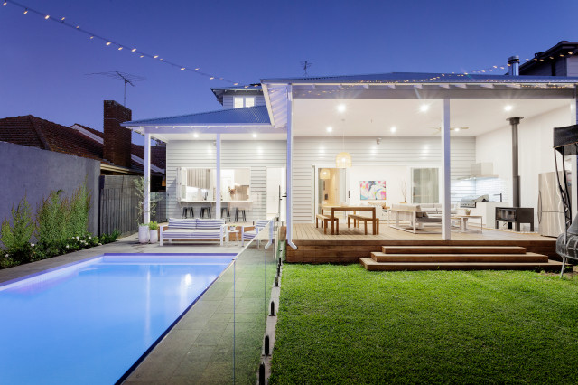Glen Iris Pretty Weatherboard New Build - Pool - Melbourne - by ...