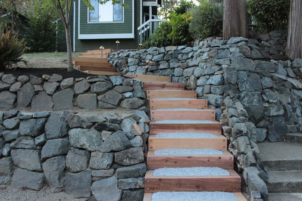 Inspiration for a rustic home design remodel in Seattle