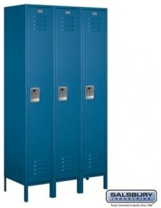 Extra Wide Standard Metal Locker - Single Tier - Blue - Unassembled