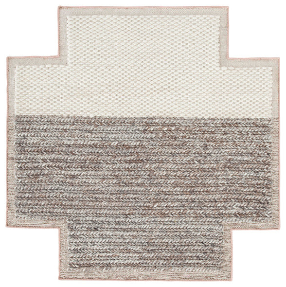 Gandia Blasco Mangas Plait Square Ivory Rug