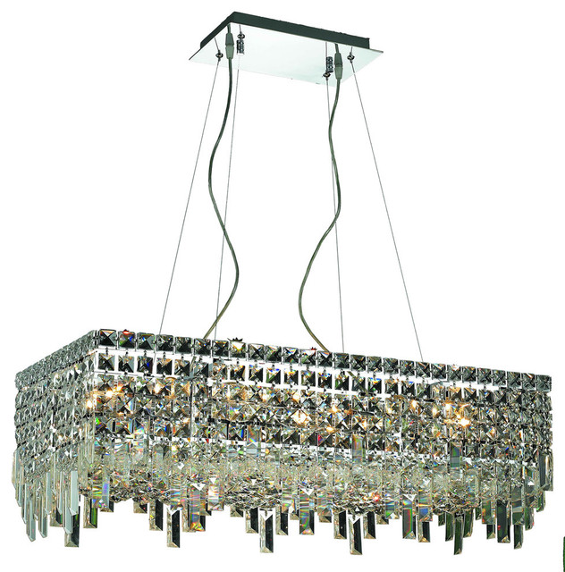 Elegant Maxim Dining Room Light Chrome Finish With Royal Cut Crystal Contemporary Kitchen Island Lighting By Mega Supply Pro Houzz Elegant Maxim Dining Room Light Chrome, Hybris 8 Light Crystal Chandelier