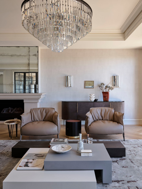 Mosman Harbour View Residence contemporary-living-room
