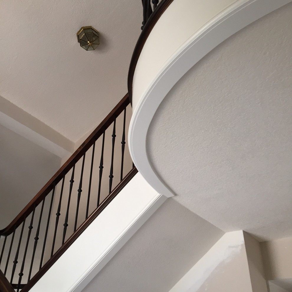 Inspiration for a transitional staircase remodel in Orange County