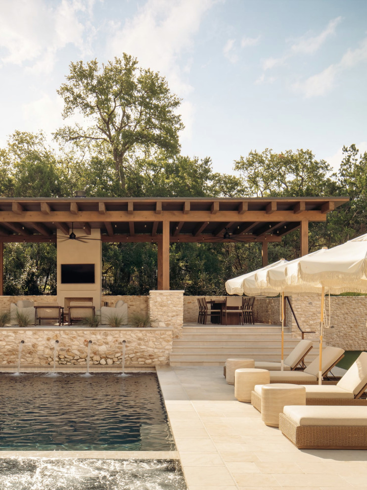 Example of a transitional pool design in Austin