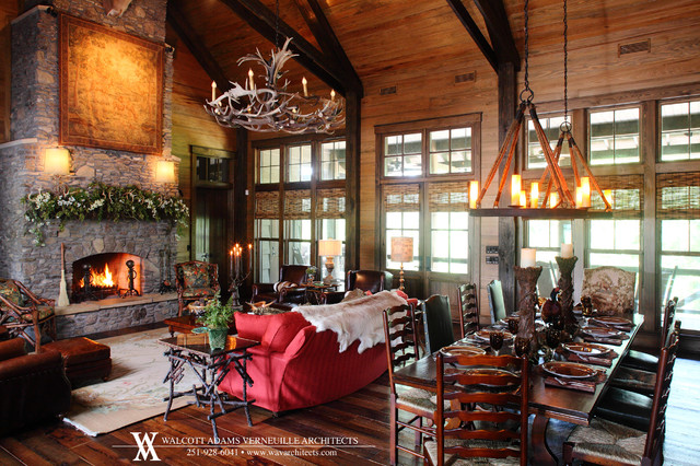 Hunting Lodge - Jackson, AL - Eclectic - Living Room ...