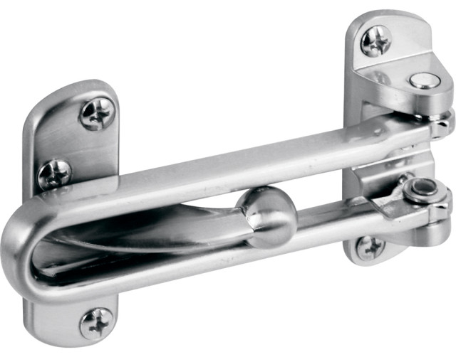 Swing Bar Lock, 37/8" Bar Length, Diecast Zinc, Satin Nickel Finish