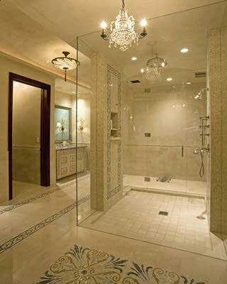 elegant master bathroom