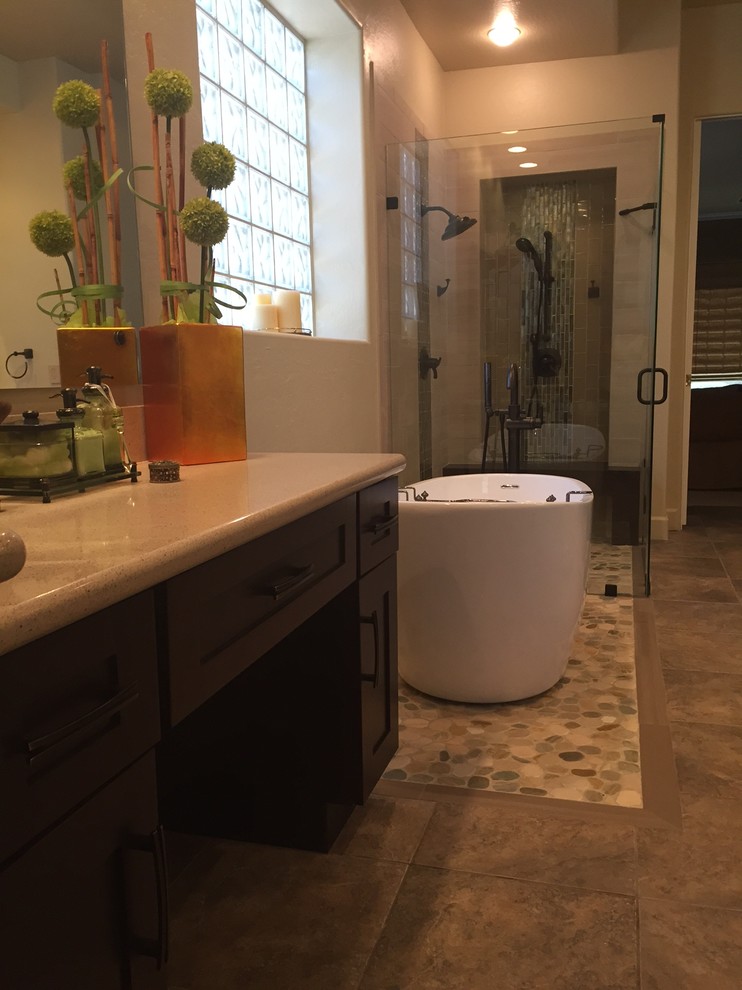 Large transitional bathroom photo in Phoenix