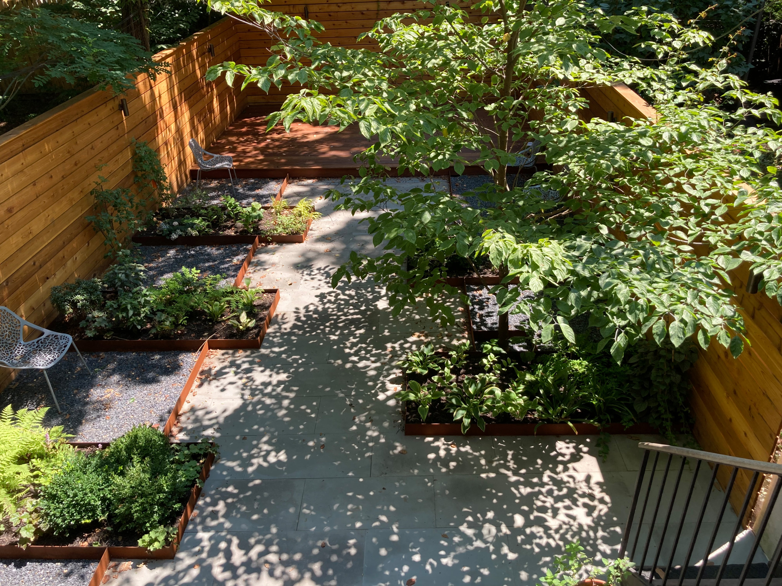 Angular Corten Steel Garden