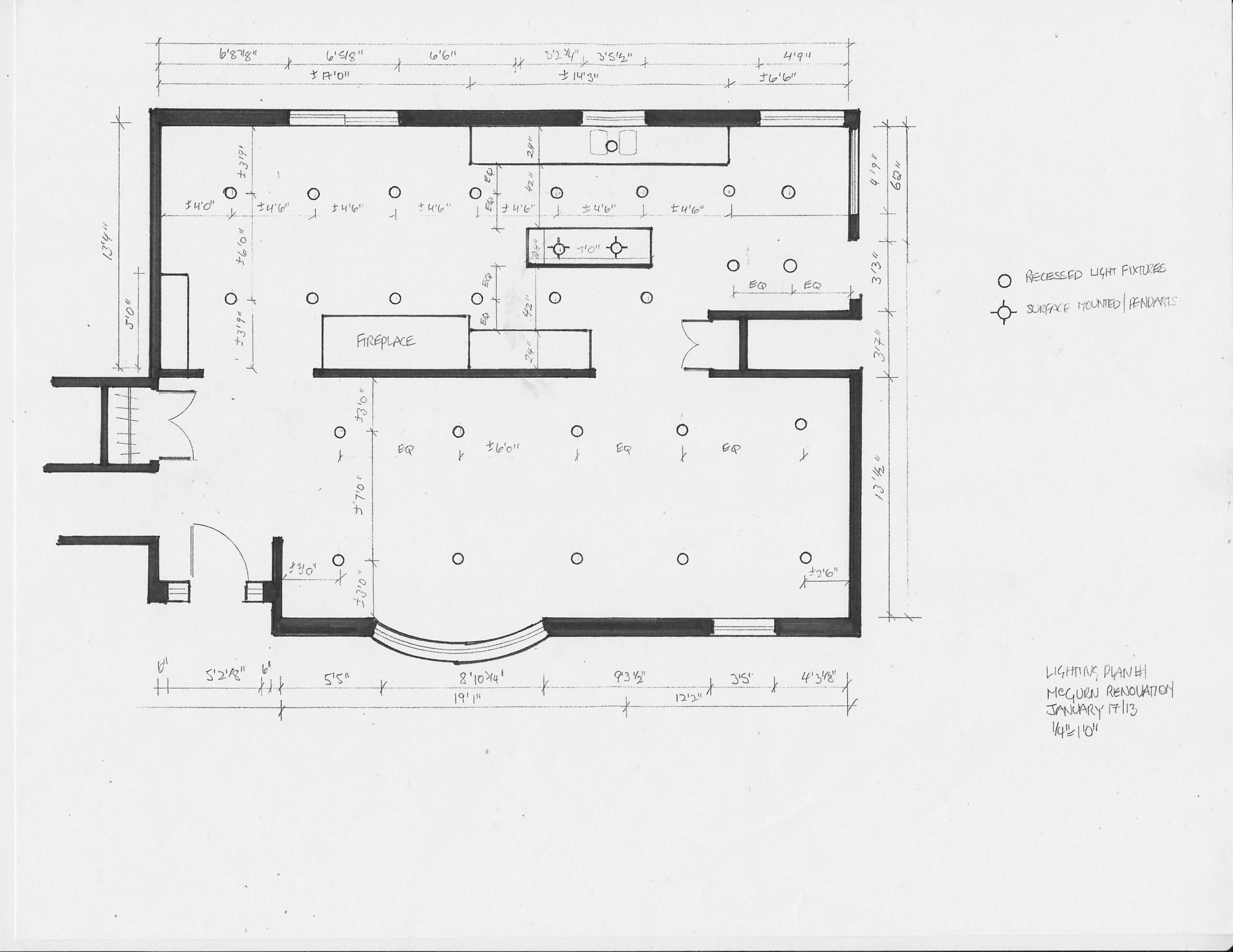 residential space plans- Tamworth reflected ceiling plan