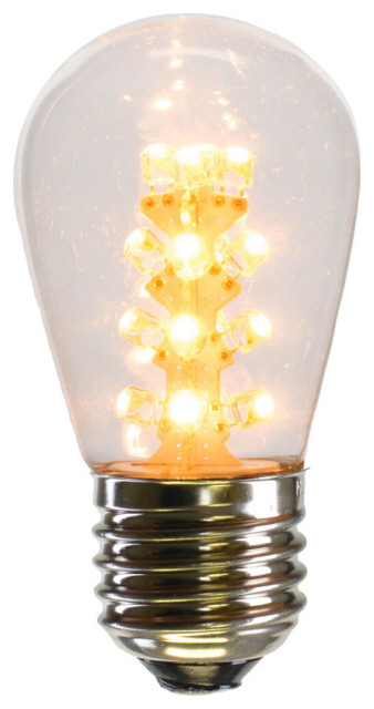 S14 LED Warm White Transparent Plastic 130Volt Bulb, 5 per pack, S14 ...