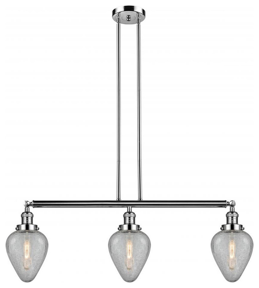 Franklin Restoration Geneseo 3 Light Island Light, Polished Nickel