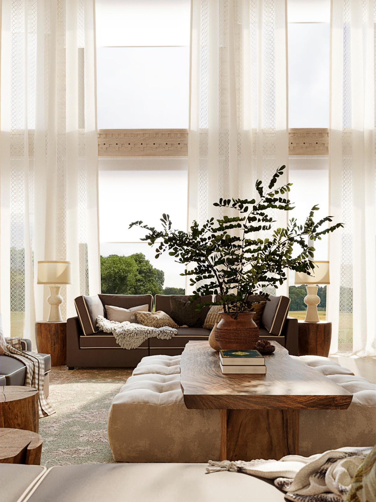 Архитектурное решение интерьера гостиной