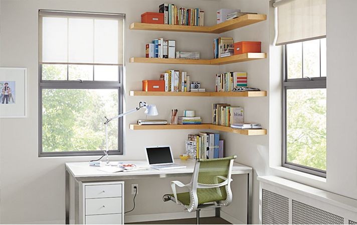 This is an example of a modern home office in Minneapolis.