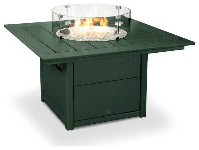 Polywood Square 42 Fire Pit Table, How Does A Fire Pit Table Work