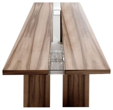 Regency Rectangular Table, Natural Walnut Wood, 118"x47"