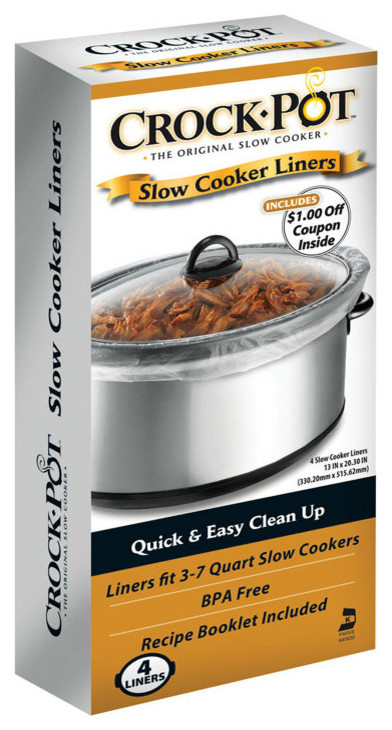 Crock-Pot 4142690012 Crock Pot/Slow Cooker Liner, Plastic, Clear, 3-7 qt.