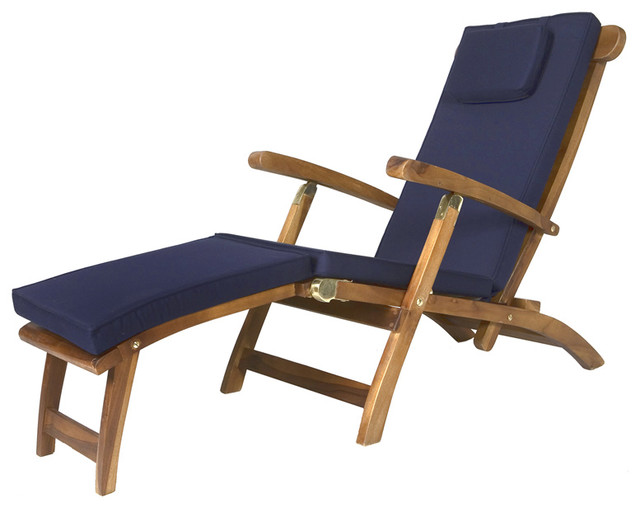 Steamer Cushion, Blue Transitional Outdoor Cushions And Pillows