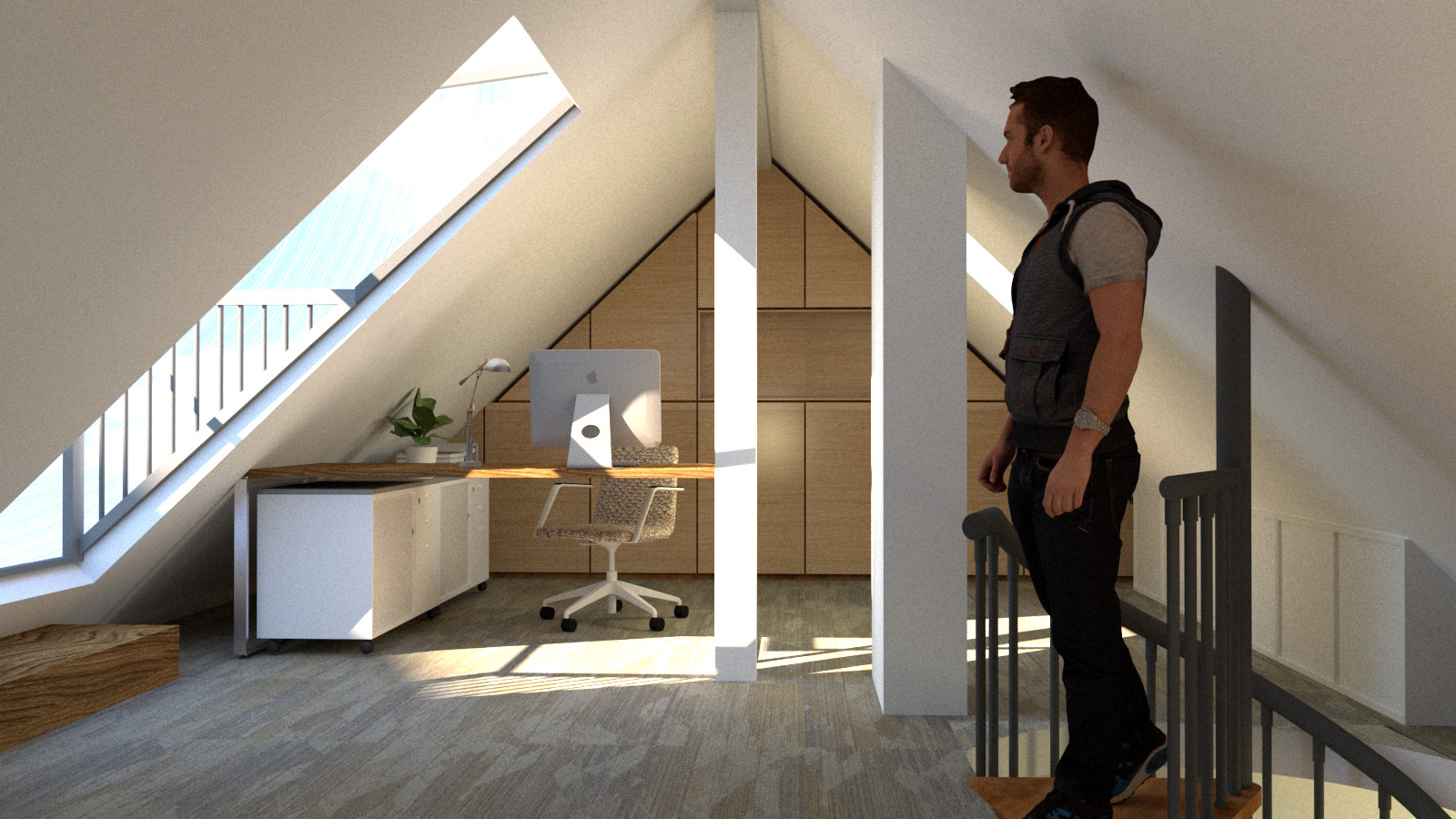 Dachumbau 3D Darstellung