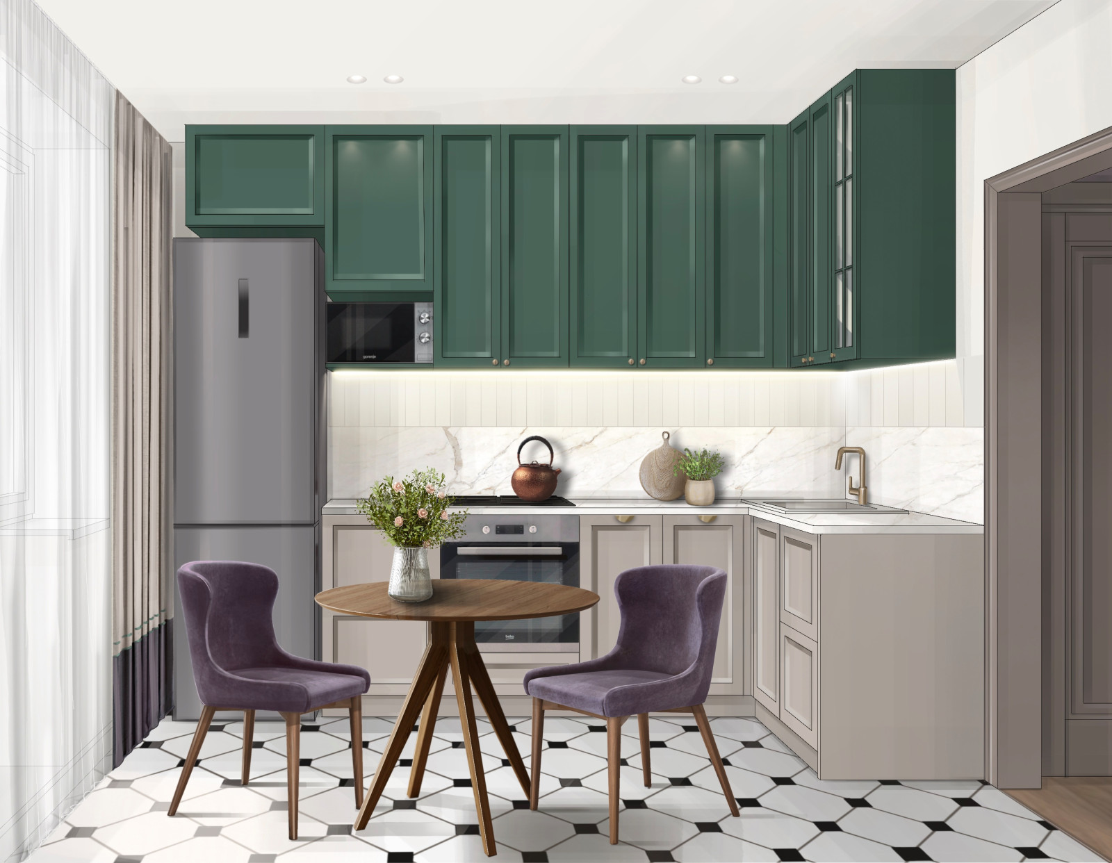 Проект квартиры 50 м2