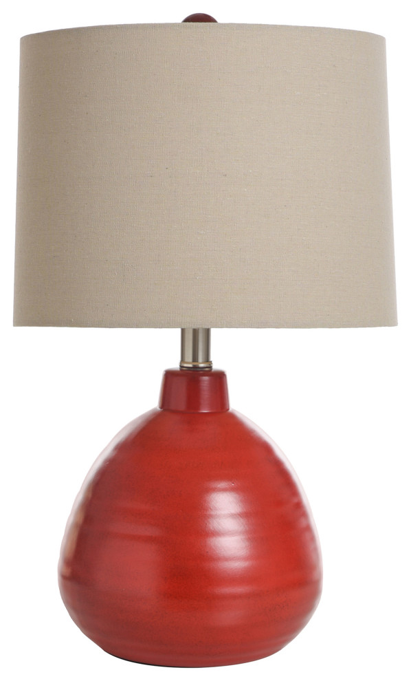 Cameron - Table Lamp, Apple Red