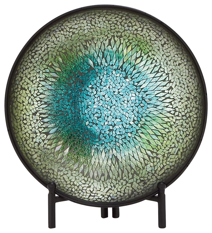 Glam Green Glass Charger 42146