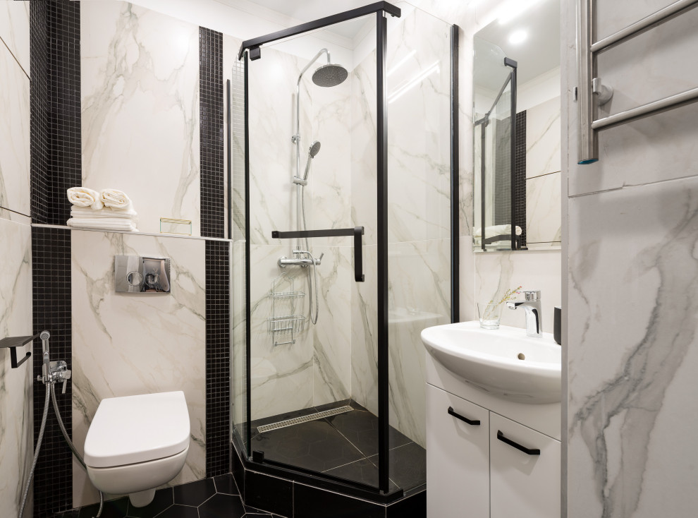 Маленькая квартирка 28 кв.м. В голубых тонах.