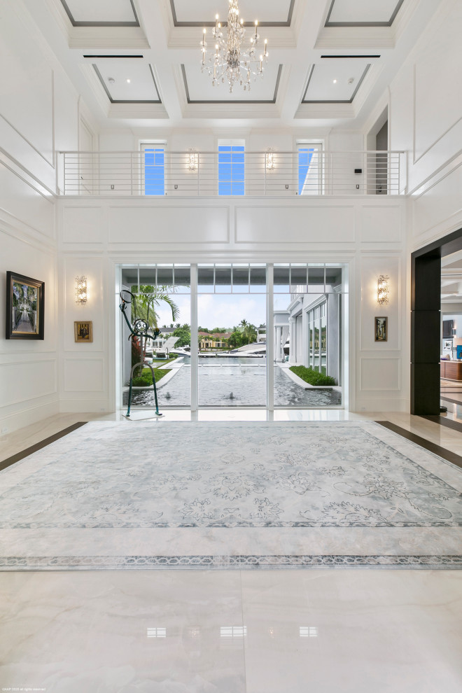 Inspiration for a transitional entryway remodel in Miami