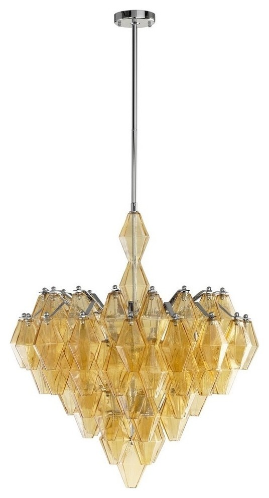 Cyan Design Large Boho Six Light Pendant in Amber