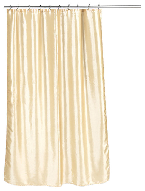 American Crafts Shimmer Faux Silk Shower Curtain 100 Polyester 70 X 72 Ivory