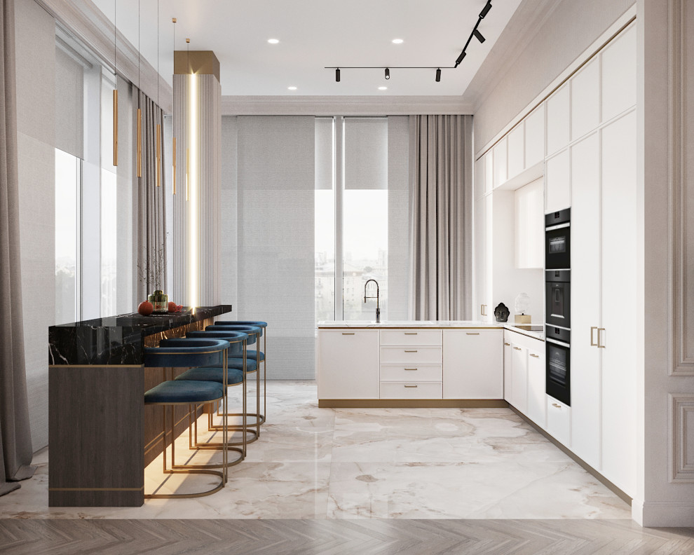 Кухня гостиная в пентхаусе