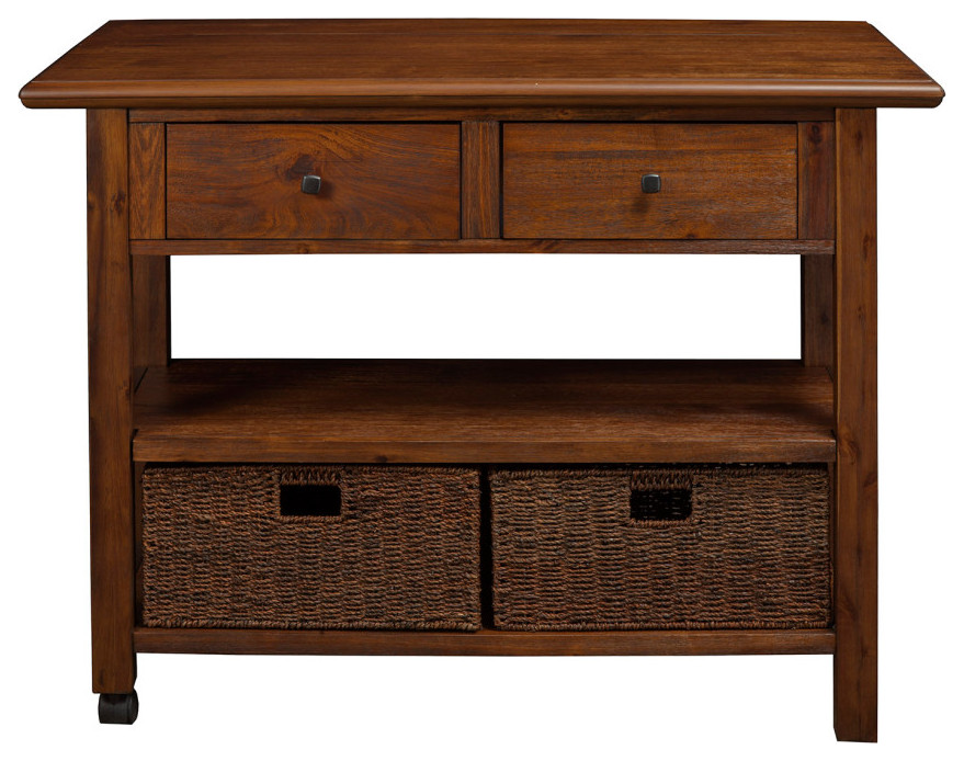 Caldwell Kitchen Cart, Antique Cappuccino Transitional Kitchen